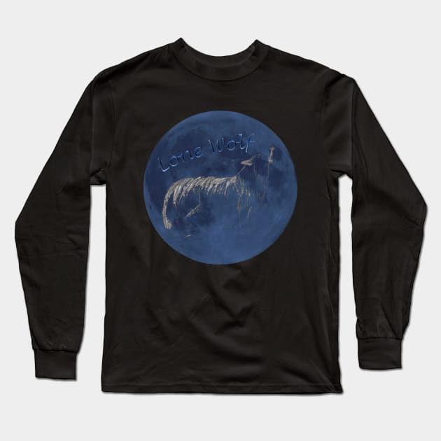 Lone Wolf Long Sleeve T-Shirt by moothemonkey